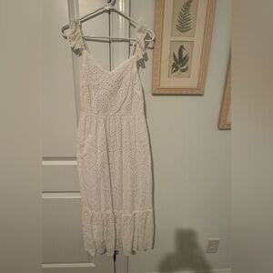 Sincerely Jules White Eyelet Midi Dress